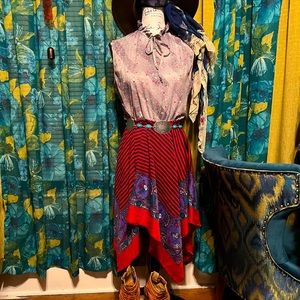 Vintage Asymmetrical Boho Dress